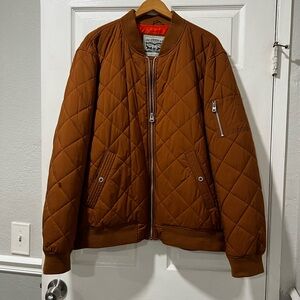 Levi's Men's Tan Quilted Bomber Jacket